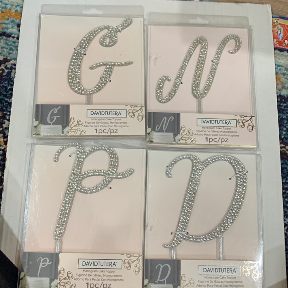 Letter cake topper